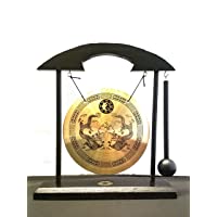 Table Gong Double Dragon ZEN with Taiji Symbols Feng Shui Meditation Desk Bell Home Decor Housewarming Congratulatory…